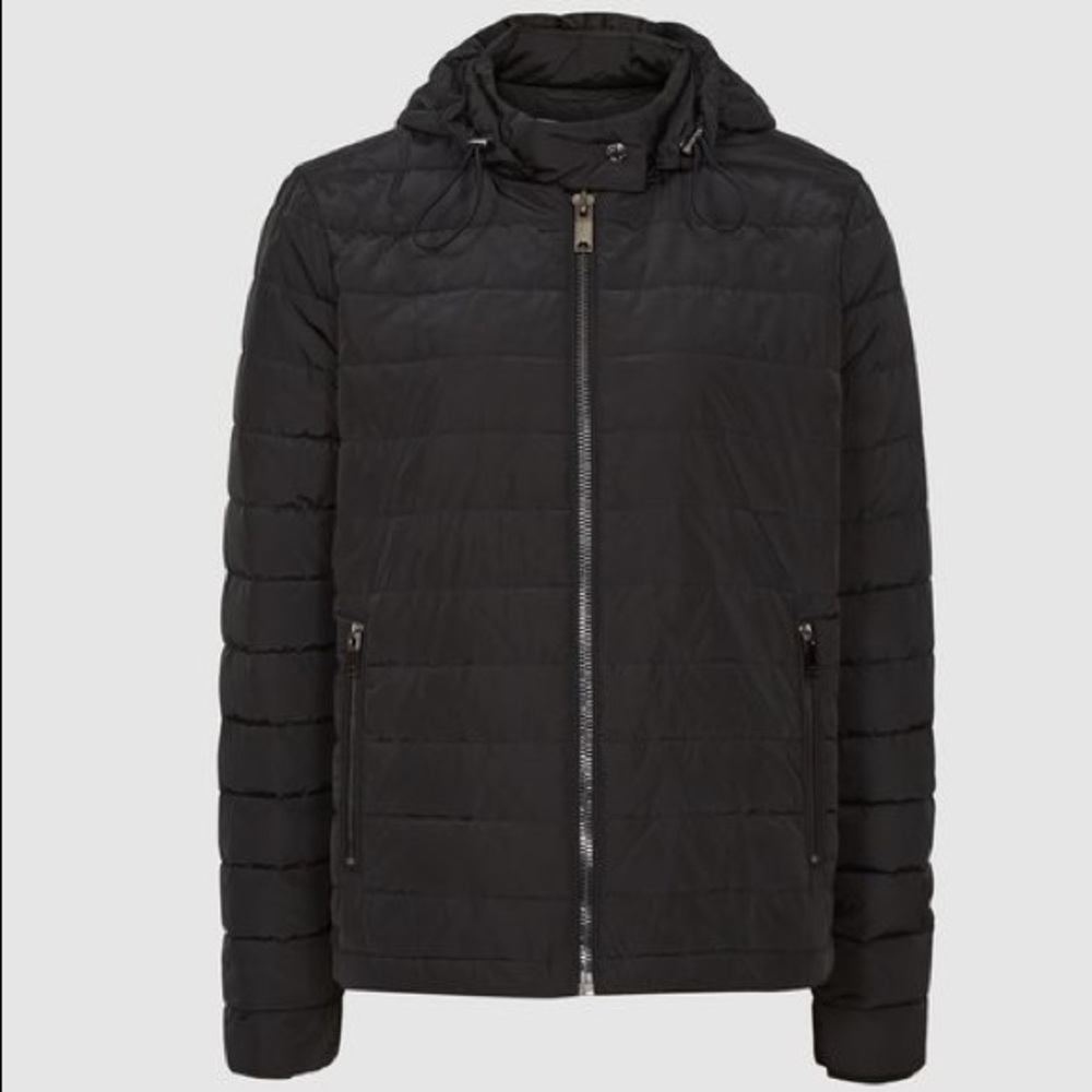 Reiss Lightweight Hooded Puffer Jacket